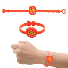 Sport Bracelet PVC Adjustable Wristband Red Easter Egg