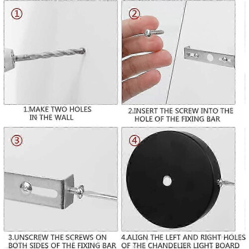 4 Pieces Ceiling Light Fixing Plate 90mm Mounting Plate Cover Base 2