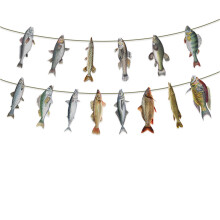 Guirnalda colgante de hilo con temática de pesca (14 piezas)