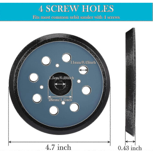 Replacement 125mm 8 Hole Hook and Loop Sanding Pads for Orbital Sanders 1
