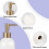 2pc Ceramic Soap Dispenser Ceramic Soap Pump Dispenser Can Fill Liquid For Bathroom Kitchen 5