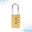Zinc Alloy Digital Hanging Padlock Brass Color 2pcs 6