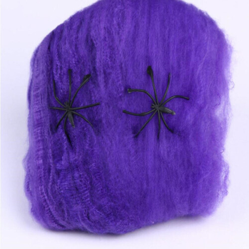 Halloween - Edderkoppespind / Edderkoppespind med 2 edderkopper Lilla 1