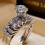 Anello geometrico in argento da donna, taglia 7 3