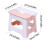Tabouret pliant rose et blanc, léger et portable 5