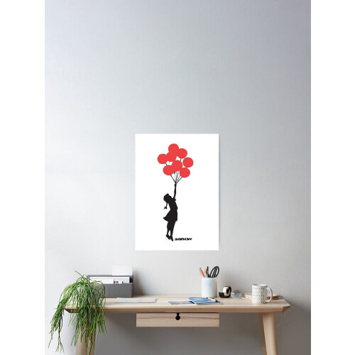 Banksy – Ballonmädchen, moderne Kunstdekoration, rahmenlos 1