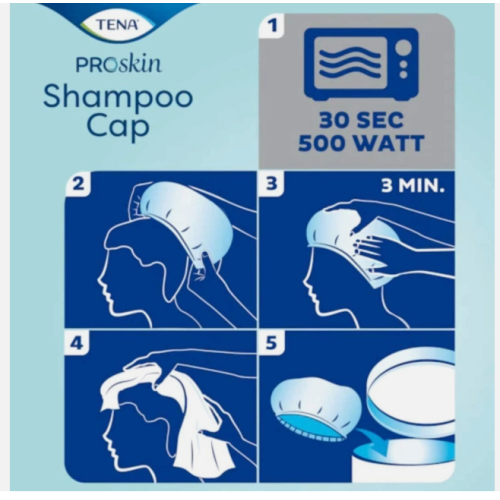 TENA ProSkin Shampoo Cap - Pack of 3 2