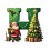 Santa Claus Initial Pendant H with Christmas Tree Green 1