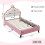 3ft Single Upholstered Bed Velvet with LED Light 8