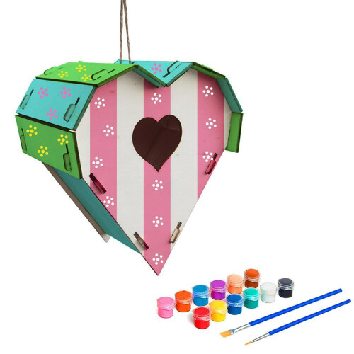 DIY Vogelhaus Set, bunt bemalen 1