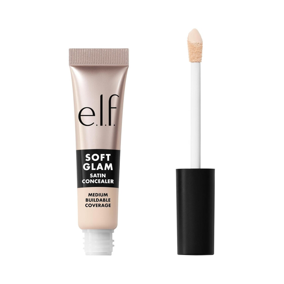 E.l.f. Soft Glam Satin Concealer, Medium Coverage For Blemishes & Under-Eye, Crease-Resistant, Long Lasting, Vegan & Cruelty-Free, 10 Fair Cool