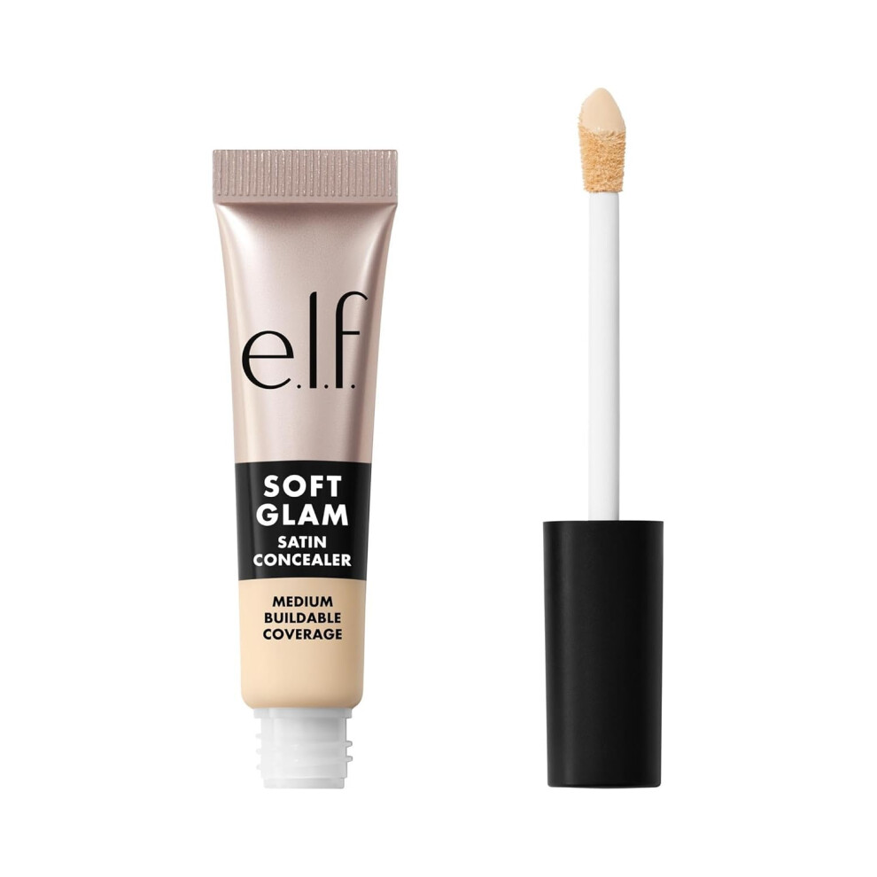 E.l.f. Soft Glam Satin Concealer, Medium Coverage For Blemishes & Under-Eye, Crease-Resistant, Long Lasting, Vegan & Cruelty-Free, 11 Fair Neutral