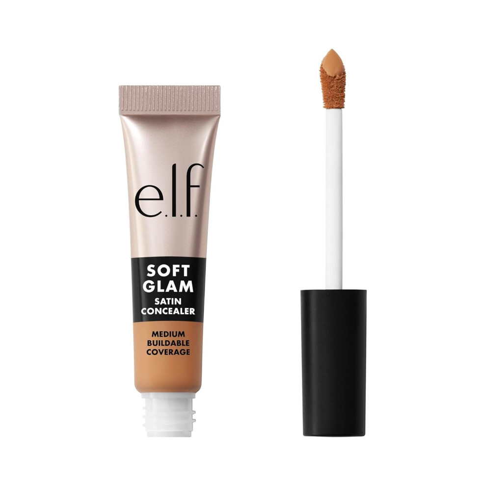 E.l.f. Soft Glam Satin Concealer, Medium Coverage For Blemishes & Under-Eye, Crease-Resistant, Long Lasting, Vegan & Cruelty-Free, 33 Medium Warm
