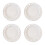 4Pcs Microwave Safe Ceramic Dessert Plates White Small Plates for Home 5
