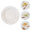 4Pcs Microwave Safe Ceramic Dessert Plates White Small Plates for Home 8