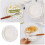 4Pcs Microwave Safe Ceramic Dessert Plates White Small Plates for Home 9