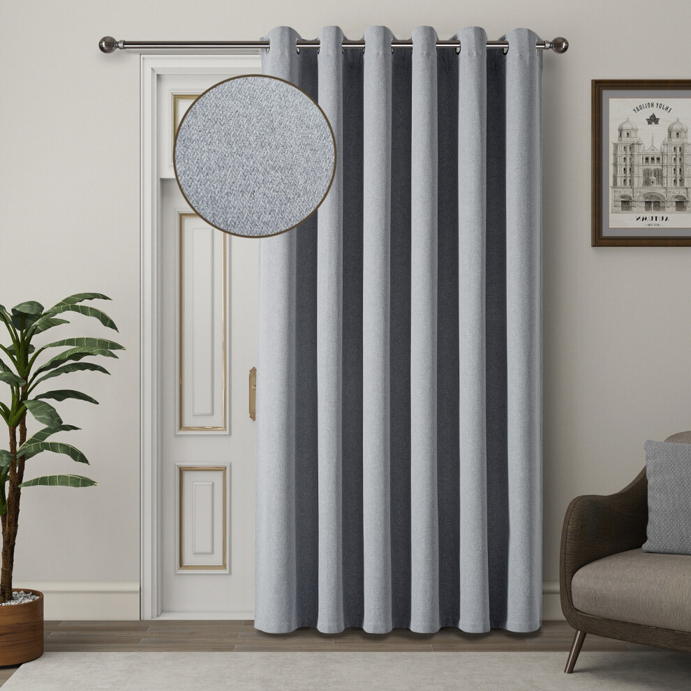 Imperial Rooms (, 66"X84" Single Panel) Premium Linen Curtains | Readymade Sound & Light Blocking Drapes 260Gsm | Machine Washable & Anti Allergic Grey