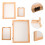 1Set Durable Wooden Paper Making Screen Frame Kit with Sponge for DIY 5
