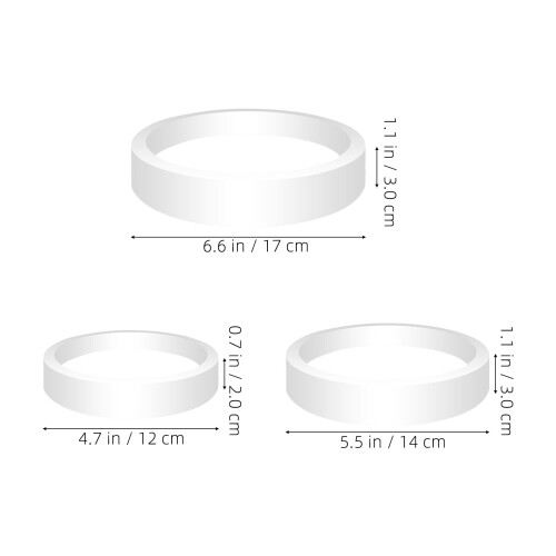 3Pcs Small White Floating Feeding Rings for Betta Fish and Pond 1
