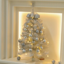 Mini Christmas Tree with LED Lights White 17.7 in