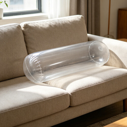 Oreiller Gonflable Transparent En PVC Pour Nuque 2