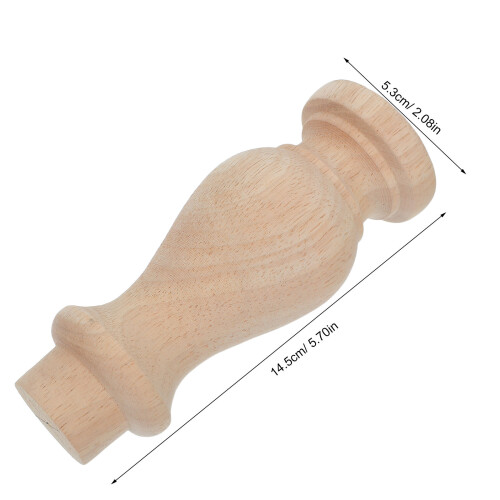 4Pieds De En Bois Massif Sculpté Marron Pour Table 1