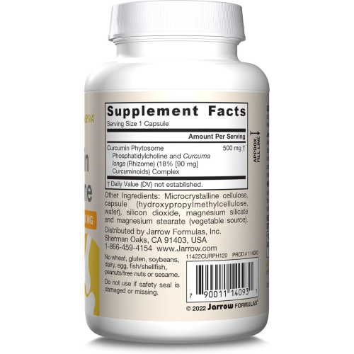 Jarrow Formulas, Φυτοσώμα Κούρκουμα, 500 mg, 120 Φυτικά Κapsules 1