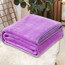Flannel Blanket Plain Color Soft Queen Size 78.7x59 Inch