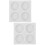 2Pièces Moules Silicone Blancs Décorations Gâteaux 6