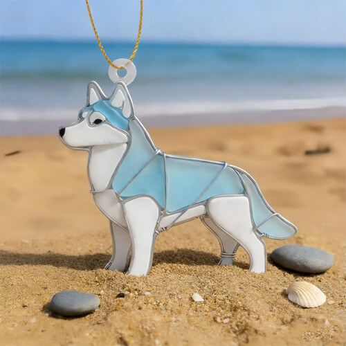 Festival Dog Light Catcher Decoration Acrylic Hanging-type D 2