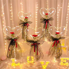 Luminous Balloon Rose Bouquet with LED Lights for