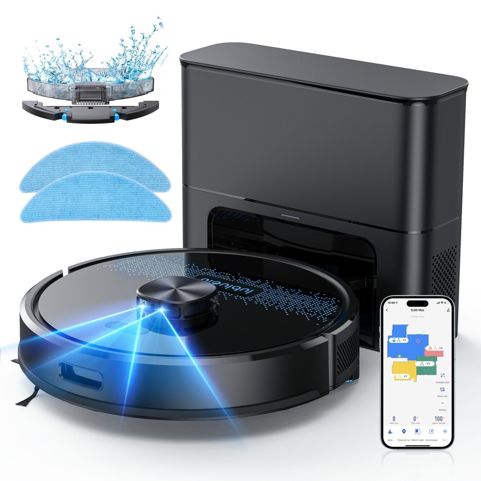 Lubluelu Sl60 Max Robot Vacuum Cleaner With Mop Self Empty Station Laser Smart Vacuum Cleaner
