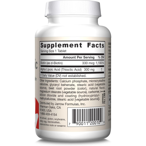 Jarrow Formulas, Alpha Lipoic Sustain z Biotyną, 60 Tabletek 1