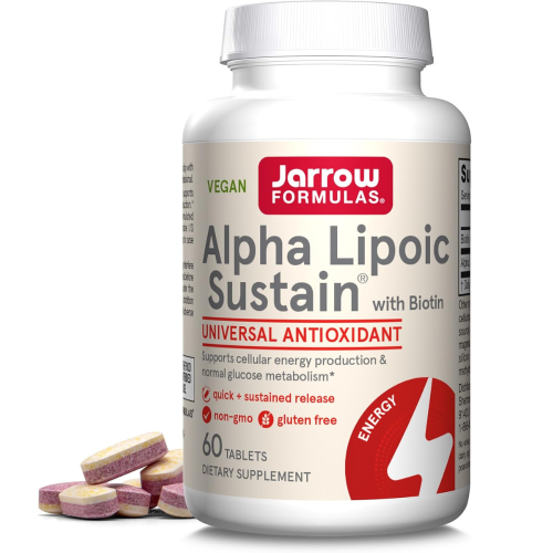 Jarrow Formulas, Alpha Lipoic Sustain z Biotyną, 60 Tabletek
