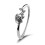 U&I Entertainment stacking rings sterling silver flowers 9 1