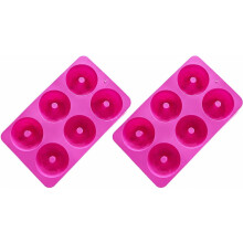 Pack of 2 Silicone Donut Molds, 6 Cavity