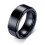 Black Brushed Titanium Steel Rotating Ring Size 9 1
