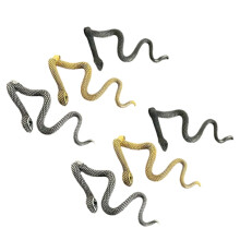 3 Pairs Snake Shape Earrings Removable Ear Studs Multifuntional Ear Pin Alloy Texture Suitable for Daily and Party Wear