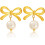 Bow Pearl Drop Earrings for Women 1 Pair 1