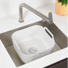 ReBorn Recycled Washing Up Bowl - Stone Kitchen Dish Wash & Drain - 9 Litres Capacity - Made in the UK
