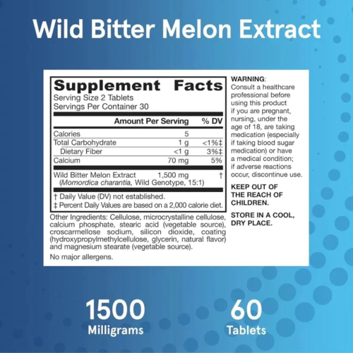 Jarrow Formulas Wild Bitter Melon Extract 1500 mg – 60 Tablets 2