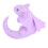 Mini-Drache-Figur 3D-gedruckt lila klein 12