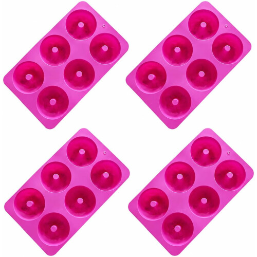 4Pcs Silicone Donut Mold Non-Stick 6-Cavity Set