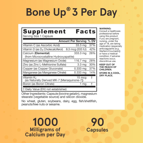 Jarrow Formulas, BoneUp 3 Per-Day, 1,000 mg, 90 Φιαλίδια 2