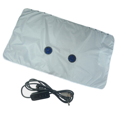 USB Power Coolings Blanket With Builts In Fan For-Light Grey
