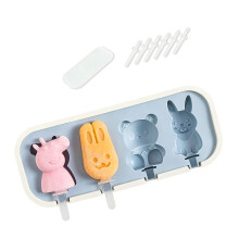 Flexible Silicone Cheesestick Molds Dishwasher-Blue animal