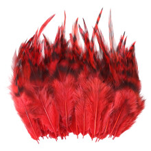 100 stuks kippenverenkleed voor modeontwerpdecoratie-Rood