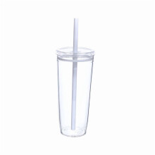20oz Thick Clear Glass Cups with Lids & Straws, Wide Mouth Reusable Tumblers for Iced Coffee, Smoothie, Tea, Water (White)