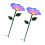 2Pcs Elegant Wrought Iron Flower Shape Garden Stake-dark blue 1