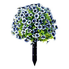 Sprankelende kristalachtige bloemenbaltuindecoratie,-Blauw